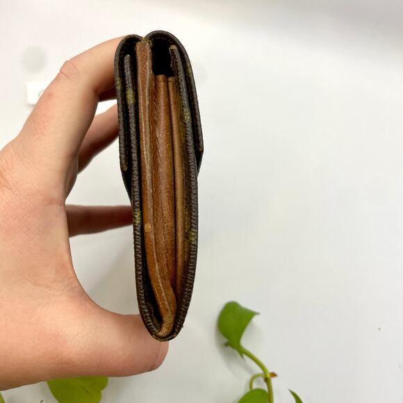 Louis Vuitton Bifold Vintage Square Elise Monogram Wallet Double Sided 0394 - Picture 4 of 12